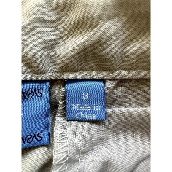 Simply Vera Vera Wang Khaki Skinny Trousers Woman's Size 8 Minimal Office Work - Picture 3 of 16